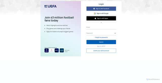 Security scan screenshot of https://www.uefa.tv/video/855723