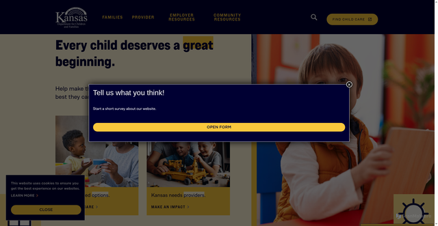 Security scan screenshot of https://childcareinkansas.com/