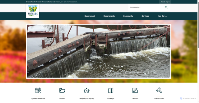 Security scan screenshot of https://whitesidecountyil.gov/