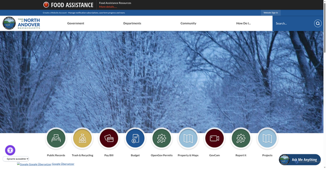 Security scan screenshot of https://northandoverma.gov/