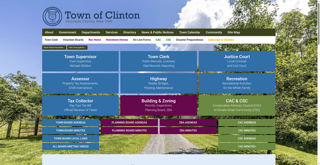 Security scan screenshot of https://www.clintondcny.gov/