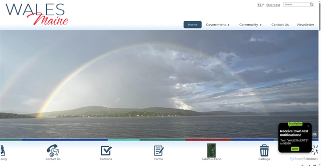 Security scan screenshot of https://walesmaine.gov/