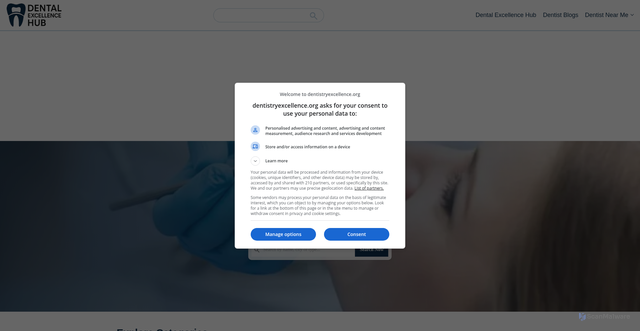 Security scan screenshot of https://dentistryexcellence.org