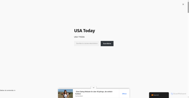 Security scan screenshot of https://usatoday.es/