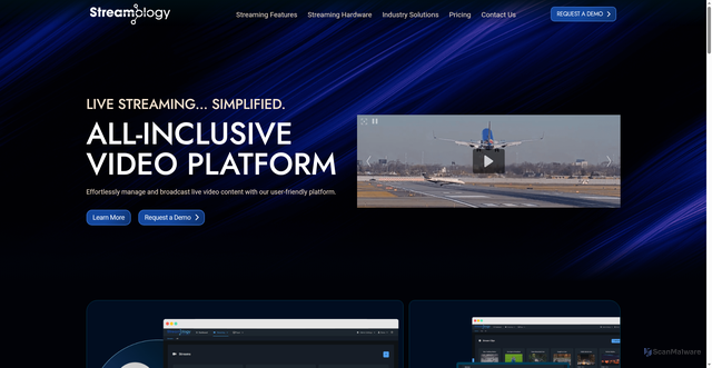 Security scan screenshot of https://streamology.tv