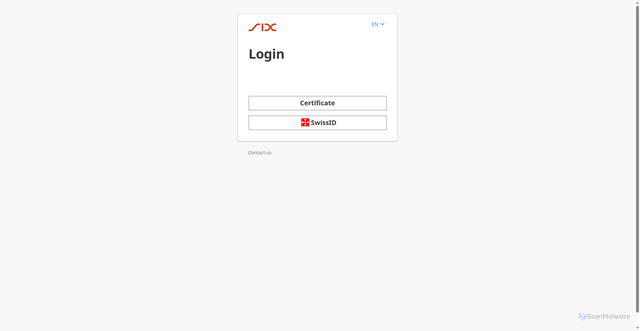 Security scan screenshot of https://gate.sic.ch