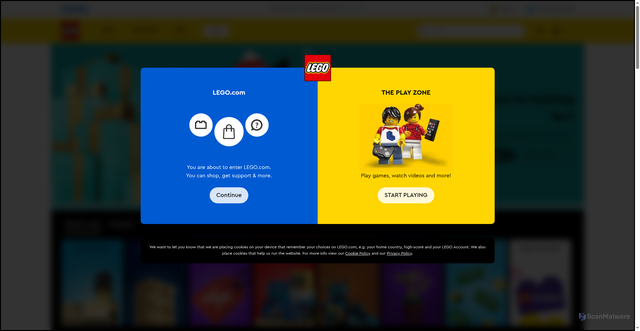 Security scan screenshot of https://www.lego.com/