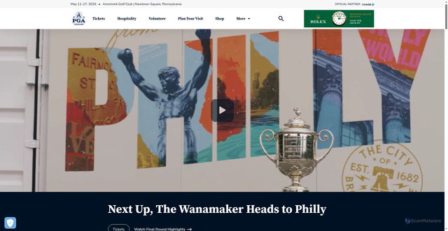 Security scan screenshot of https://www.pgachampionship.com/