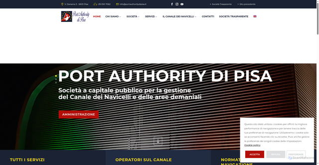 Security scan screenshot of https://www.navicelli.it