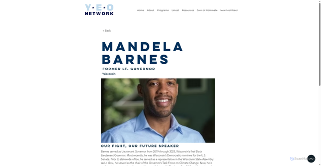 Security scan screenshot of https://www.yeonetwork.org/2025-convening-speakers/mandela-barnes