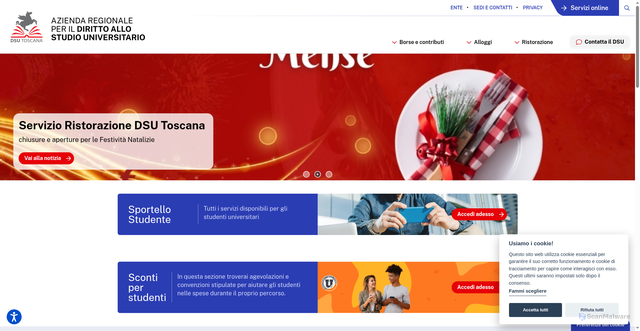 Security scan screenshot of https://www.dsu.toscana.it/