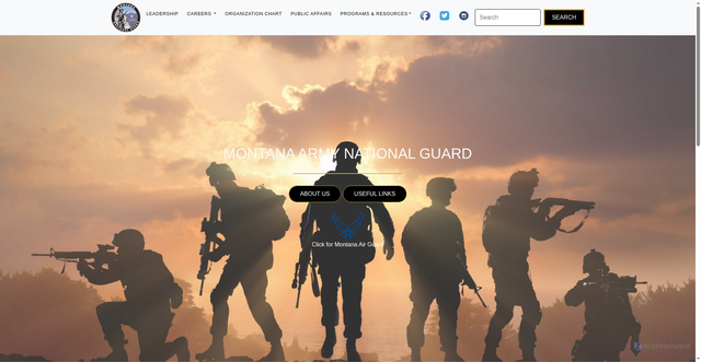 Security scan screenshot of https://montanaguard.gov/