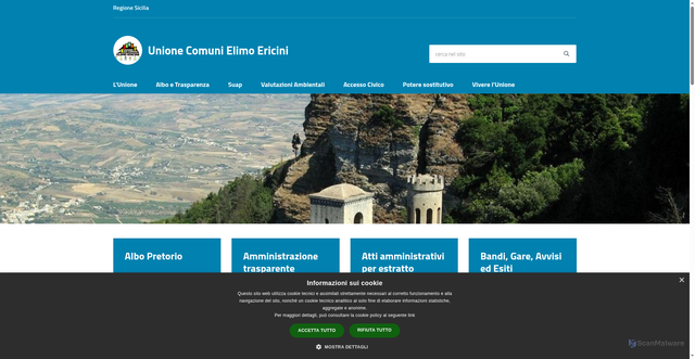 Security scan screenshot of https://www.unionecomunielimoericini.it/it