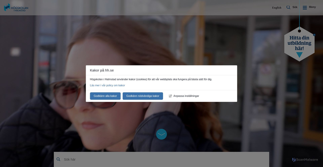 Security scan screenshot of https://www.hh.se