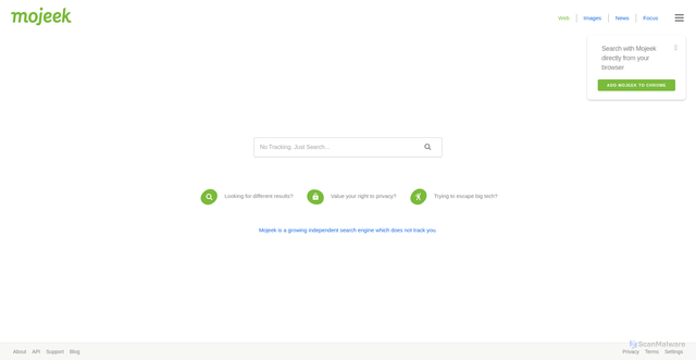 Security scan screenshot of https://mojeek.com