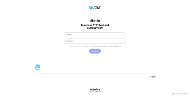 Security scan screenshot of https://att-currently-10-13-2025.weeblysite.com/