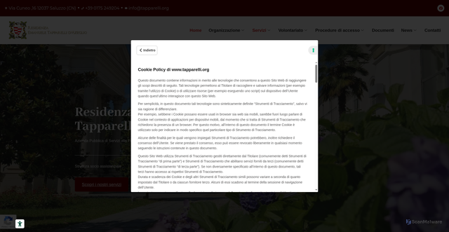Security scan screenshot of https://tapparelli.org/