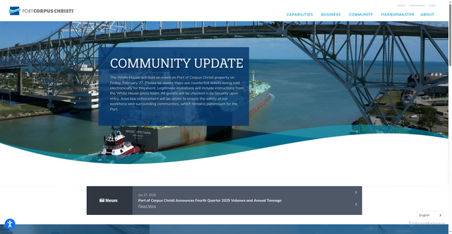 Security scan screenshot of https://portofcc.com/