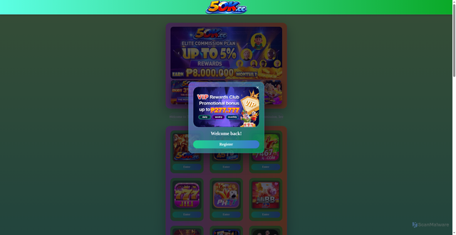 Security scan screenshot of https://phopen888.com/zjy5nj.html