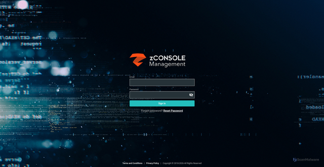 Security scan screenshot of https://apmtd02.zimperium.com