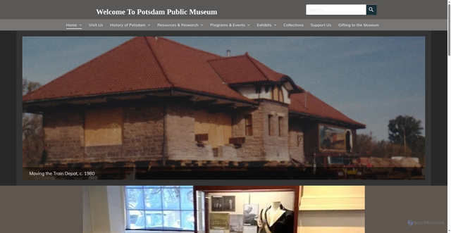 Security scan screenshot of https://potsdammuseumny.gov/
