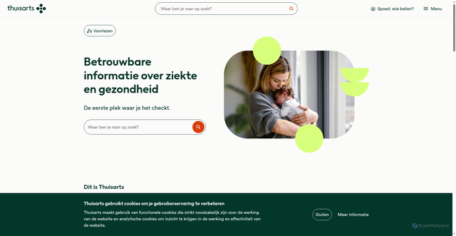 Security scan screenshot of https://thuisarts.nl