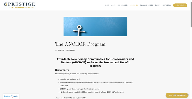 Security scan screenshot of https://prestigewmg.com/articles-and-media/the-anchor-program