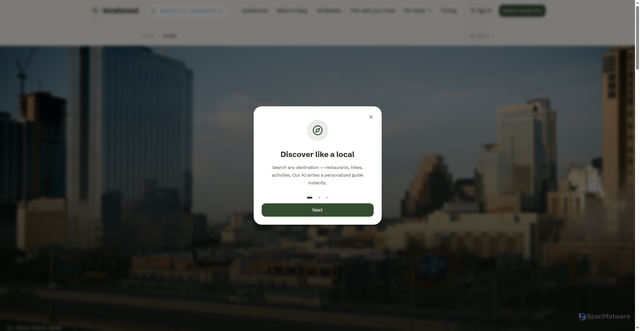 Security scan screenshot of https://localscout.app/austin