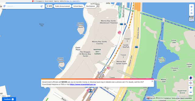 Security scan screenshot of https://www.onemap.gov.sg/