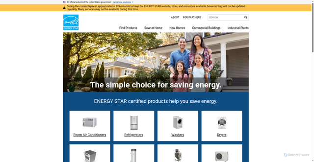Security scan screenshot of https://www.energystar.gov/