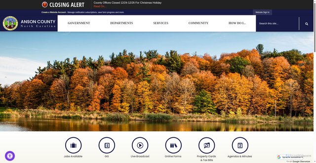 Security scan screenshot of https://www.co.anson.nc.us/