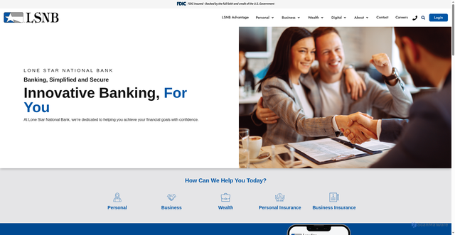 Security scan screenshot of https://lonestarnationalbank.com