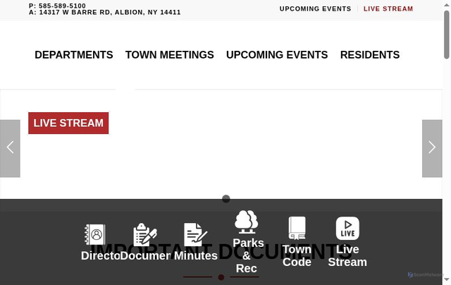 Security scan screenshot of https://townofbarreny.gov/