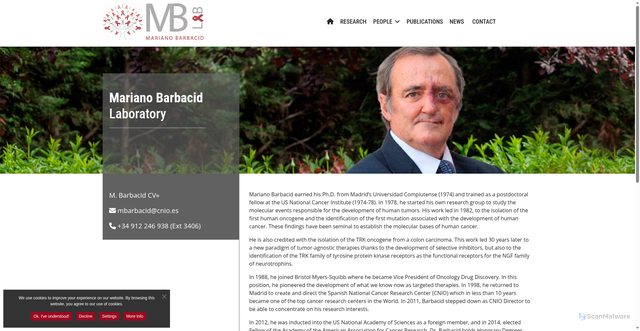 Security scan screenshot of https://barbacidlab.es/