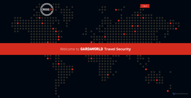 Security scan screenshot of https://travelsecurity.garda.com