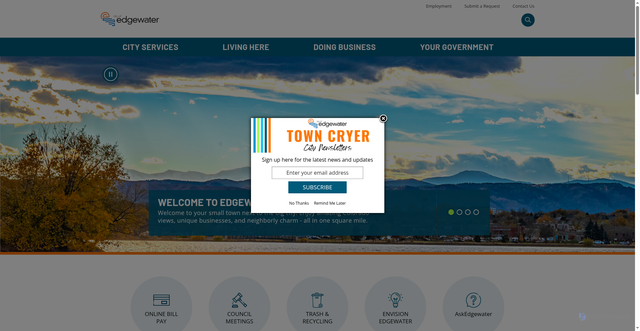 Security scan screenshot of https://www.edgewaterco.gov/