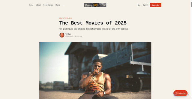 Security scan screenshot of https://www.tyburrswatchlist.com/the-best-movies-of-2025/