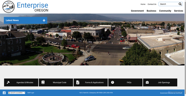 Security scan screenshot of https://www.enterpriseoregon.gov/
