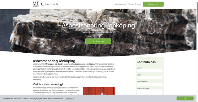 Security scan screenshot of https://asbestsaneringjonkoping.se