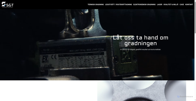 Security scan screenshot of https://skandinaviskgradteknik.se