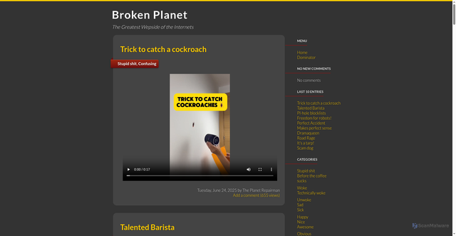 Security scan screenshot of https://brokenpla.net