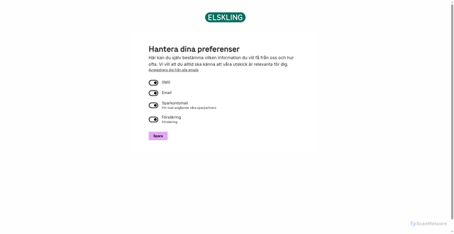 Security scan screenshot of https://ortto.mail.elskling.se/-/m/s/preferences?k=CmVsc2tsaW5nc2UAaO-X5QI7oBqVPgpgaqfRzymXRTfTnp0i7exq&rg=eu