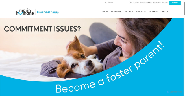 Security scan screenshot of https://marinhumane.org/