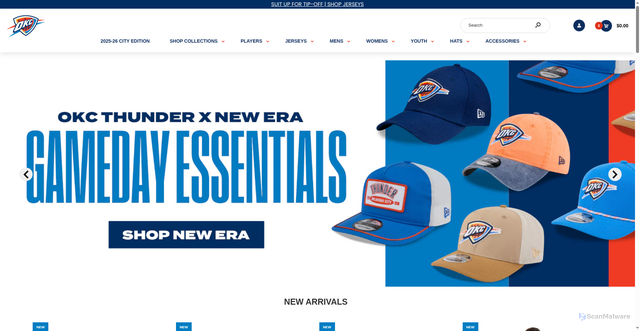 Security scan screenshot of https://nbathundershop.com/