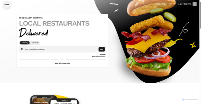 Security scan screenshot of https://www.chomp.delivery/