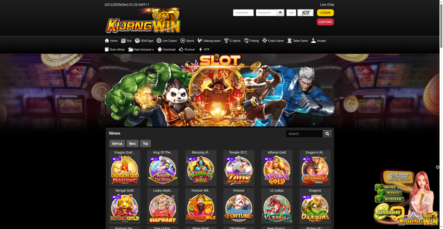 Security scan screenshot of https://ndx-kijangcuan.click/desktop/game/slot/nines