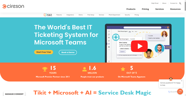 Security scan screenshot of https://tikit.ai