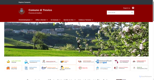 Security scan screenshot of https://www.comune.trevico.av.it/