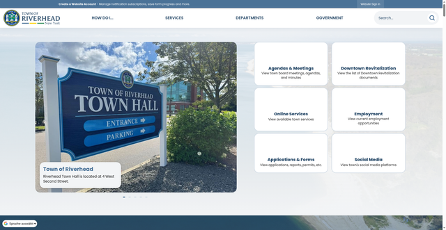 Security scan screenshot of https://townofriverheadny.gov/