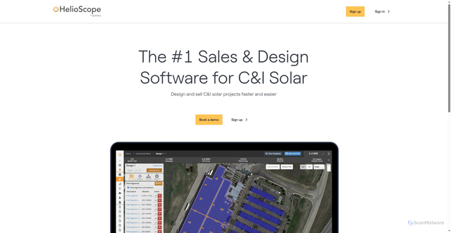 Security scan screenshot of https://app.helioscope.com